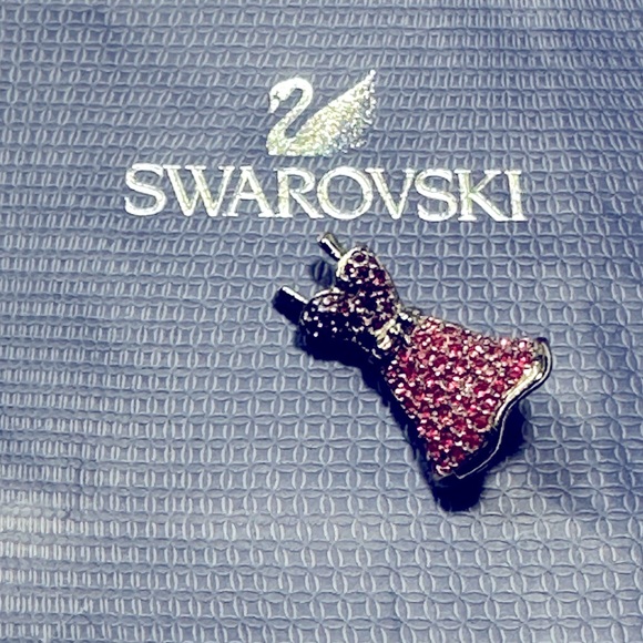 Swarovski crystals pin brooch dress pink silver - Picture 4 of 8